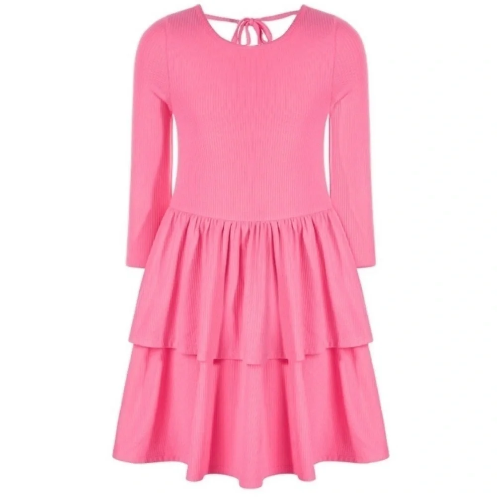 Epic Threads Big Girls Ribbed-Knit Tiered Ruffled Dress Sweetheart Size L